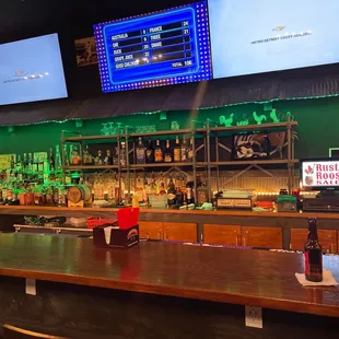 a bar with a lot of counter space