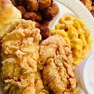 Tenders and sides with gravy
