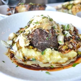 a plate of food on a table