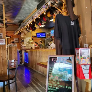 a menu and a t - shirt