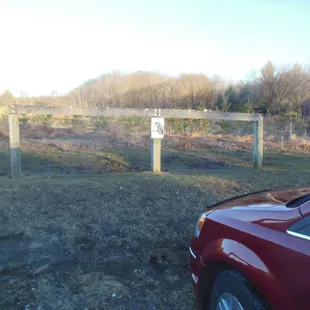 Parking for Classic or Contemporary Rides - yep, that&apos;s a horse trail behind the rail