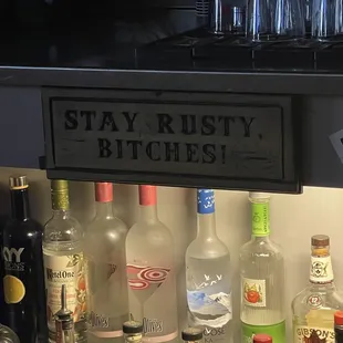 bottles of alcohol on shelves