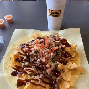 BBQ Brisket Nachos Fountain Drink