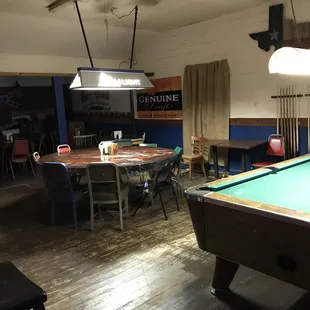 Pool tables and dominoes
