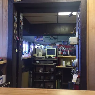 looking over at the smoking section from the non-smoking section bar hehe