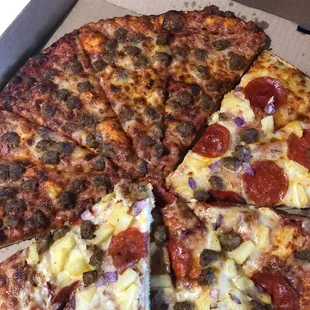 One pizza is burnt