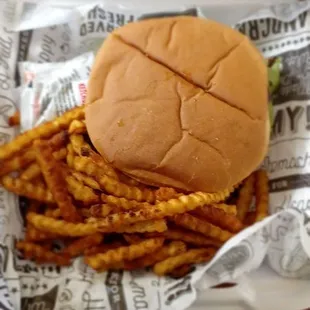 Burger  and fries  for myself