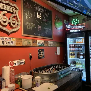 Good selection of beer on ice.