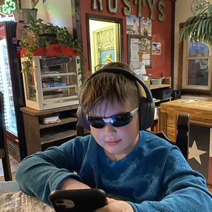 My grandson striking a pose.