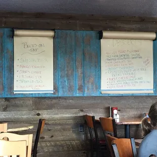 Lots of dessert choices and beer choices.