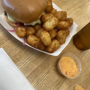 Ruta-Baby Burger and tots