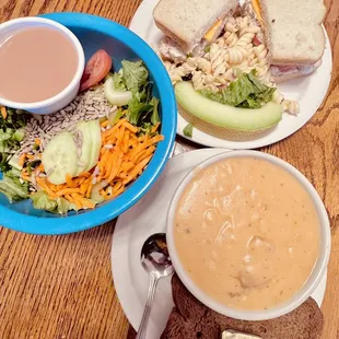 Tuna sandwich, Dala Garden Salad &amp; vegetarian soup of the day