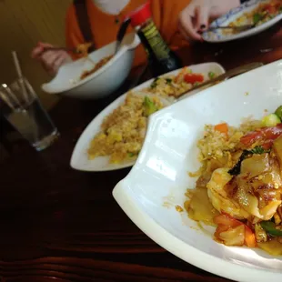 a plate of food on a table