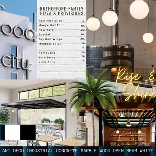 the front and back of the restaurant