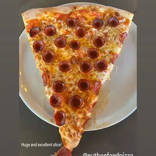 New York Style Pepperoni Huge Slice