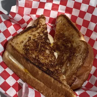 Classic cheesy grilled cheese