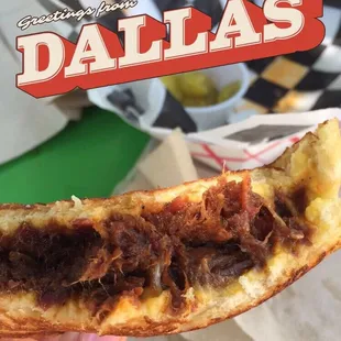 BBQ brisket grilled cheese.