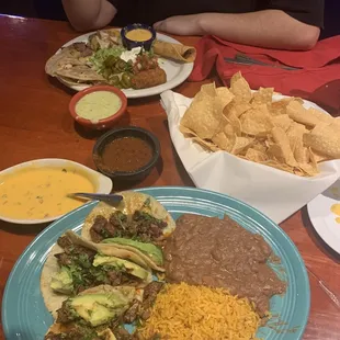 Street tacos and solitas platter