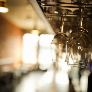 hanging wine glasses