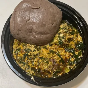 Egusi Soup and amala