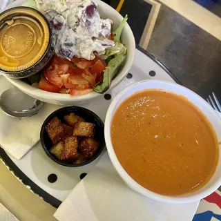 1/2 Salad and 1/2 Soup Lunch Combination Special