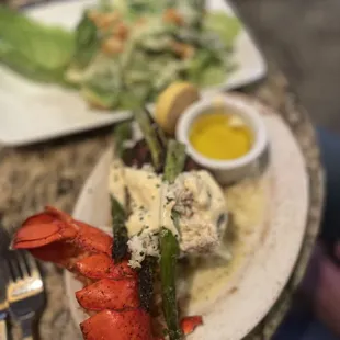 lobster and asparagus