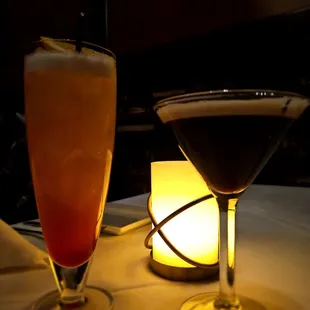 A Mai Tai (sub cognac in place of rum) &amp; an espresso martini (a bit more bitter than I&apos;m accustomed to, but still good)