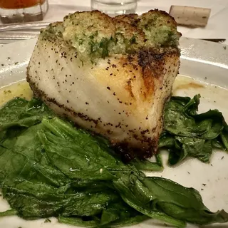 GARLIC CRUSTED SEA BASS