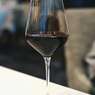 a glass of wine