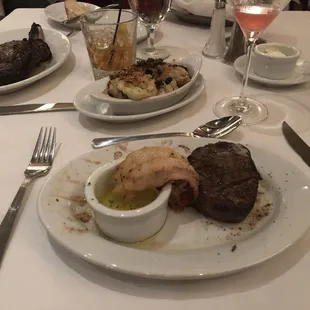 Surf and Turf, lobster tail and filet