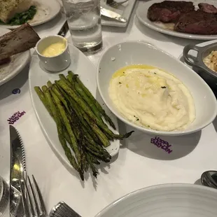 Grilled Asparagus &amp; Garlic Mashed Potato