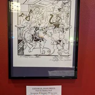 Puzzle on the wall.