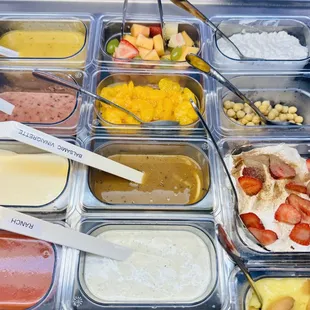 a variety of food items