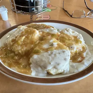 Biscuits and Gravy wish green chili!!