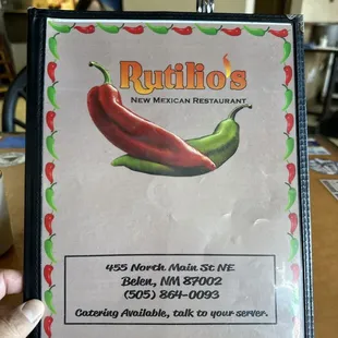 a menu