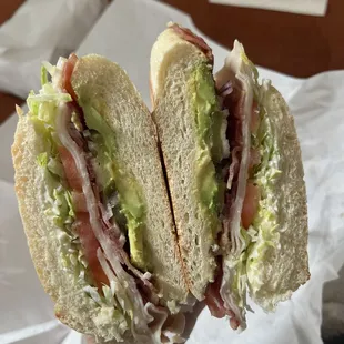 BLT + turkey and avocado