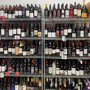 Some of their wine selection