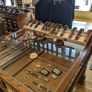 Bohlin Made buckles and custom belts.  We also carry cut to size belts by LEN.