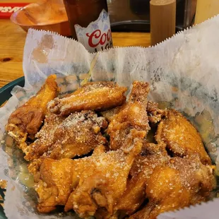 Garlic parmesan wings.