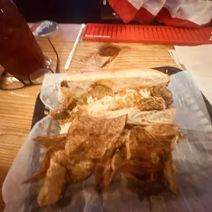 Meatball Sub With Fried Chips