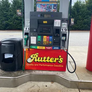 a close up of a gas pump