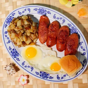 Portuguese Sausage Breakfast with Home Fries