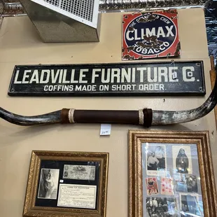 Frontier decor and historical reproductions.