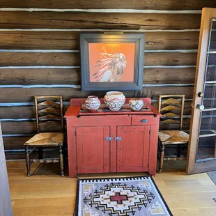 Lodge and log cabin furniture.