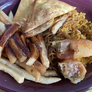 10. French Fries 3. Extra Sauce 1. Egg Roll 6. Crab Rangoon C5. Pork Lo Mein Dinner Special