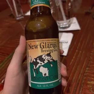 Locally brewed beer
