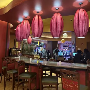restaurant interior.
