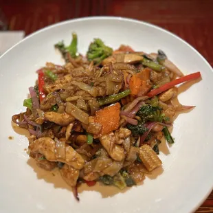 Drunken Noodles with chicken