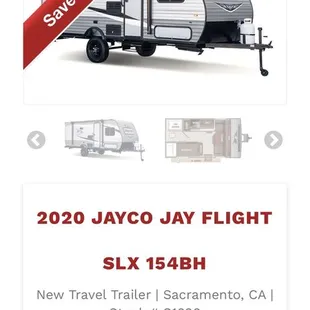 Ad #2 priced $14,995 being $1000.00 more than Ad #1. Ad # 1 and Ad #2 are identical trailers.