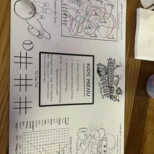 Kids Menu